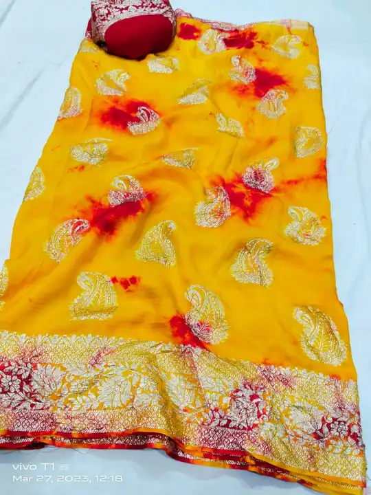🥰🥰Original product🥰🥰


👉 Russian Dola fabric with beautiful mx zari  border💃🏻💃🏻
👉🏻👉🏻 ne uploaded by Gotapatti manufacturer on 4/24/2023