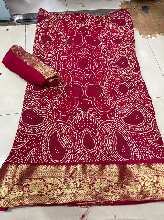 💖💖 New launching💖💖  special offer ❤️❤️❤️❤️❤️❤️❤️❤️
👉👉 pure jhorjt big zari border with zari bu uploaded by Gotapatti manufacturer on 4/24/2023