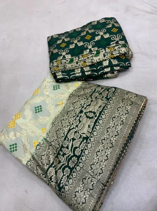 Today sale price 
*😀😀Beautiful Lahenghas*😀😀
For This Wedding Season

*Pure  Banarasi Dolo silk l uploaded by Gotapatti manufacturer on 4/24/2023