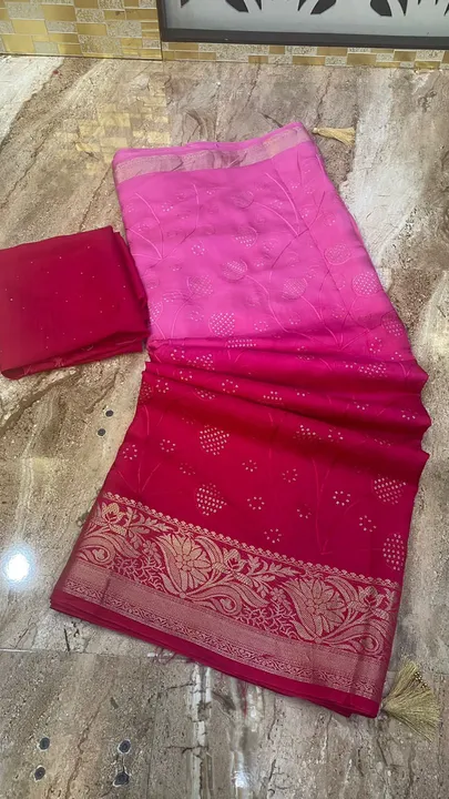 🦋new lounching 🦋

Beautiful party wear saree 

🌿original product 🌿

👌best quality fabric 👌

👉 uploaded by Gotapatti manufacturer on 4/24/2023