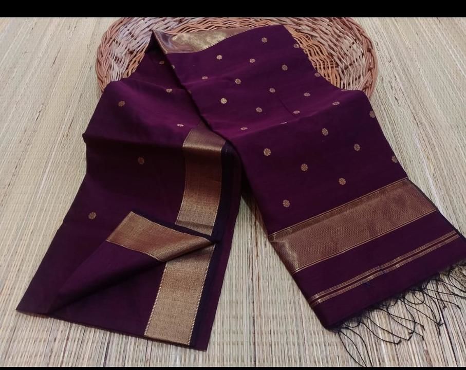 2700/- silk cotton Maheshwari handloom saree with blouse+ shipping uploaded by business on 3/6/2021