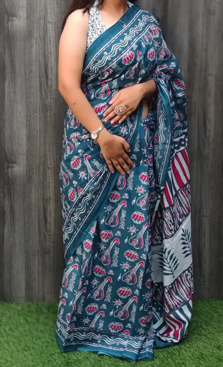 Cotton Hand Block Printed Saree  uploaded by Cotton Mulmul Store on 4/25/2023