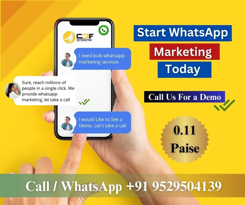 Post image Voice Call marketing services and bulk whatsapp marketing services for any b2c and b2b companies. Reseller can get the best rate for bulk quantity. Grow your business 4x. Call us - 9529504139

www.calldigitalfire.com