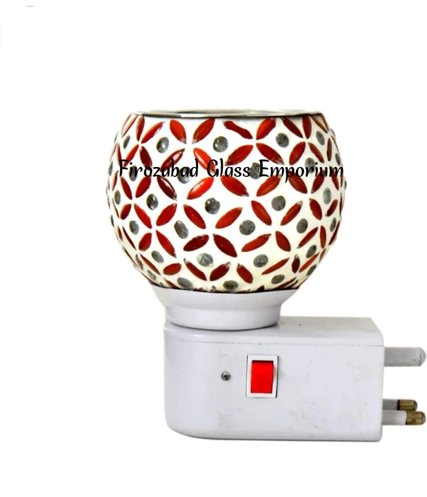 Glass  Kapoor Dani electric lamp uploaded by Firozabad Glass Emporium on 4/25/2023