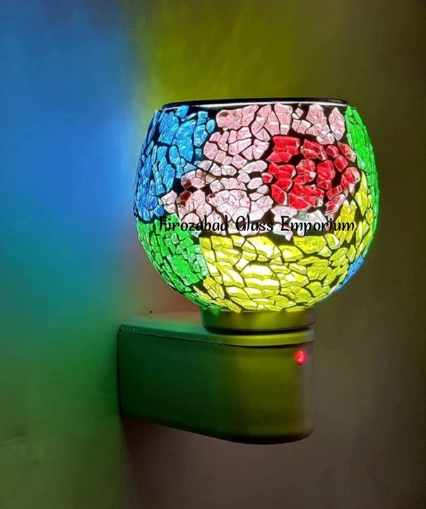 Glass  Kapoor Dani electric lamp uploaded by Firozabad Glass Emporium on 4/25/2023