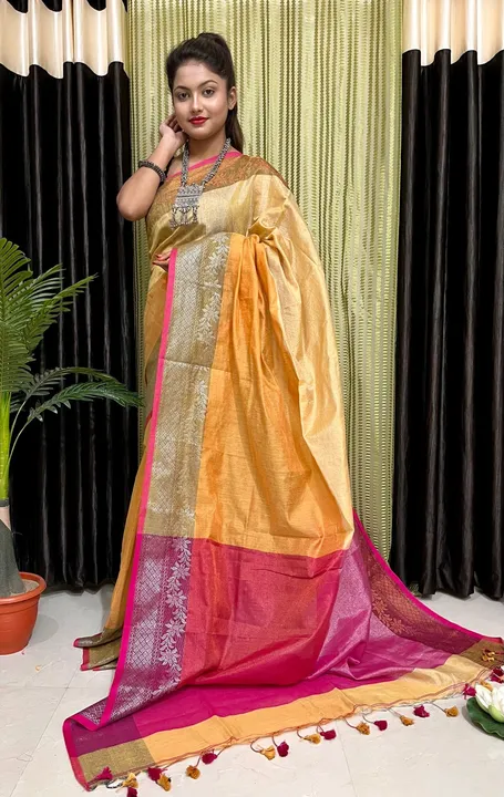 Pure Tishu Khadi Gadowal Sharee uploaded by Maa Kali Sharee Center on 4/25/2023