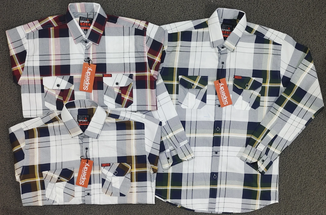 Mens RFD Double Pocket check shirt uploaded by Bhatia Textile on 4/25/2023