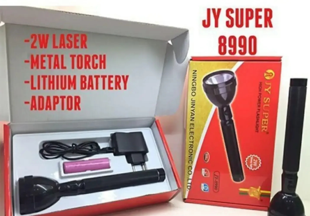 Super Rechargeble Black Torch Flashlight  uploaded by JALIYAN SALES on 5/30/2024