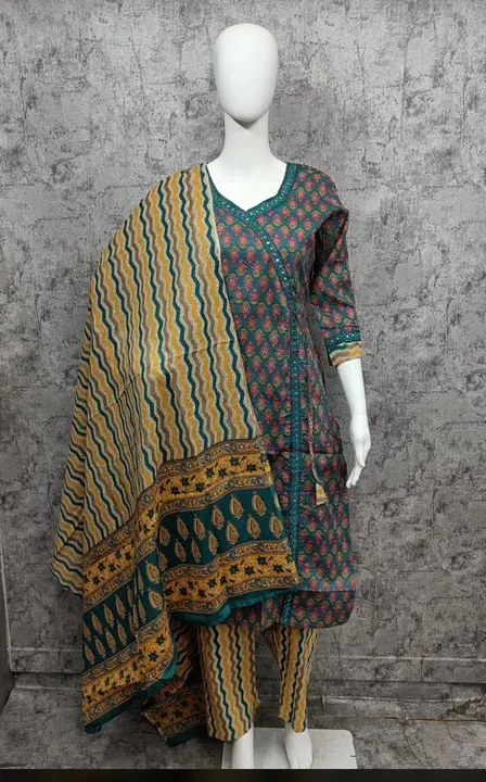Pure 60 60 cambric 3pic kurti dupaata set uploaded by business on 4/25/2023