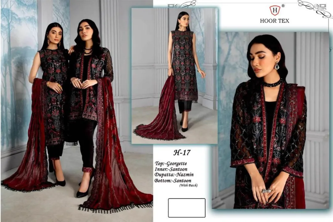 "
 Sr no.83318
 *Ma 22 Al Qasr Pakistani Readymade Suits*

Top :- Pure Georgette
Bottom :- Pure Geor uploaded by Roza Fabrics on 4/25/2023
