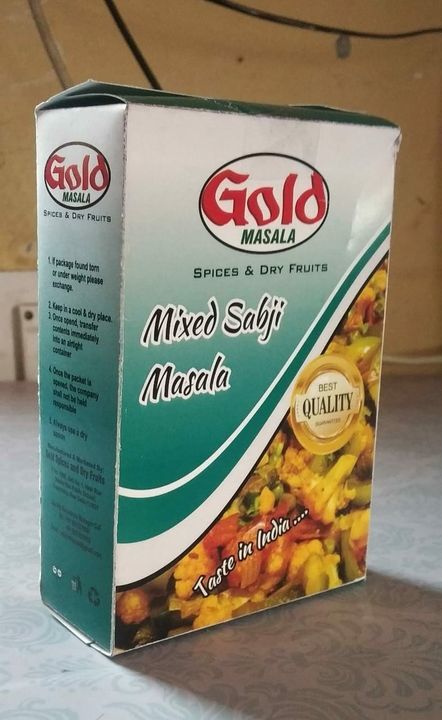 Gold Mixed Sabji masala 100 Gram uploaded by business on 3/6/2021