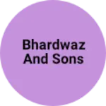 Business logo of Bhardwaz and sons