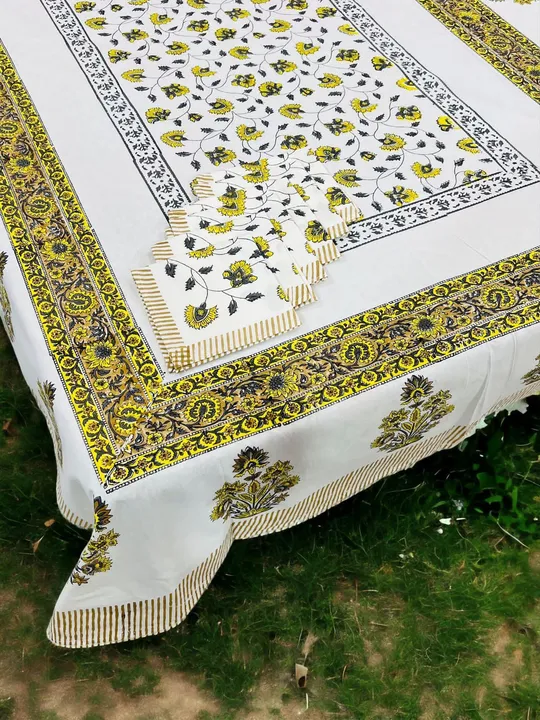 Pure handblock 6 seater table covers  uploaded by Dikrati traders on 4/25/2023