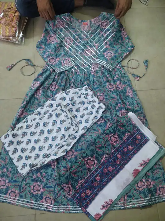 Cotton Anarkali set uploaded by Rm collection on 4/25/2023