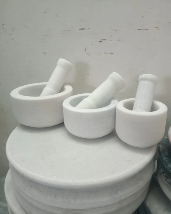 Marble mortar and pestle uploaded by Monika overseas on 4/25/2023