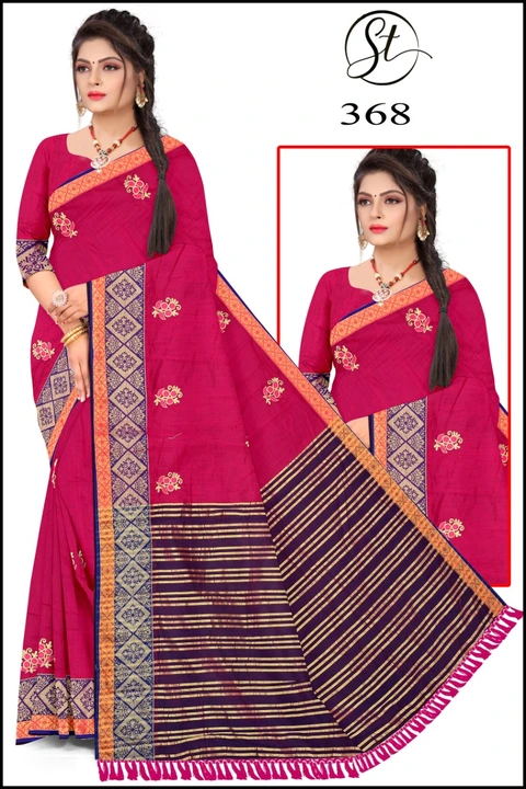 Cotton work sarees uploaded by Shree bhole sarees on 4/25/2023