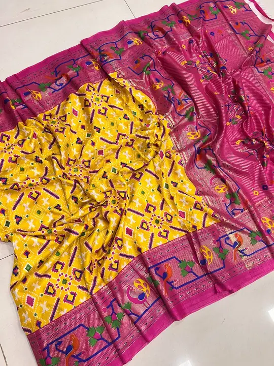 Dola silk saree with foil print  uploaded by Suyukti fab on 4/25/2023