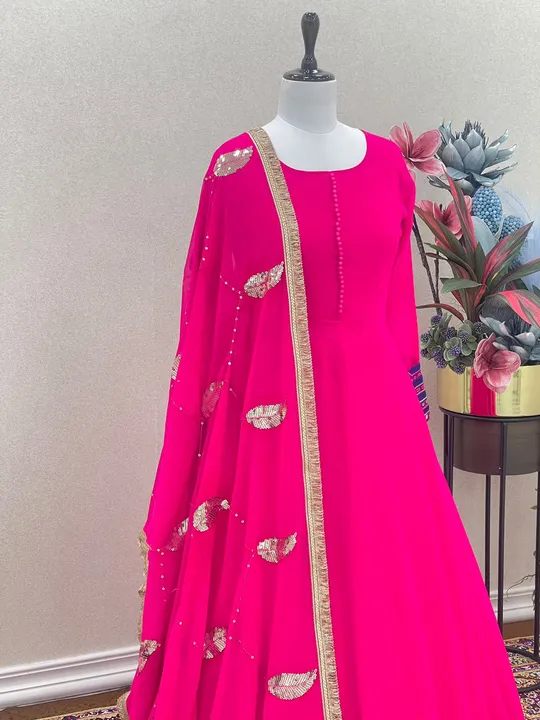 Launching New Party Wear Look Gown & Dupatta Set PD&1009 uploaded by Fatema Fashion on 4/25/2023