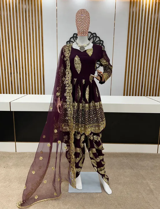Launching New Designer Party Wear Look Top ,Dhoti Salwar and Dupatta SSR&379 uploaded by Fatema Fashion on 4/25/2023