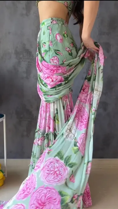 Looking for this same colour beautiful Designer Sarara saree On Havy PC&193 uploaded by Fatema Fashion on 4/25/2023