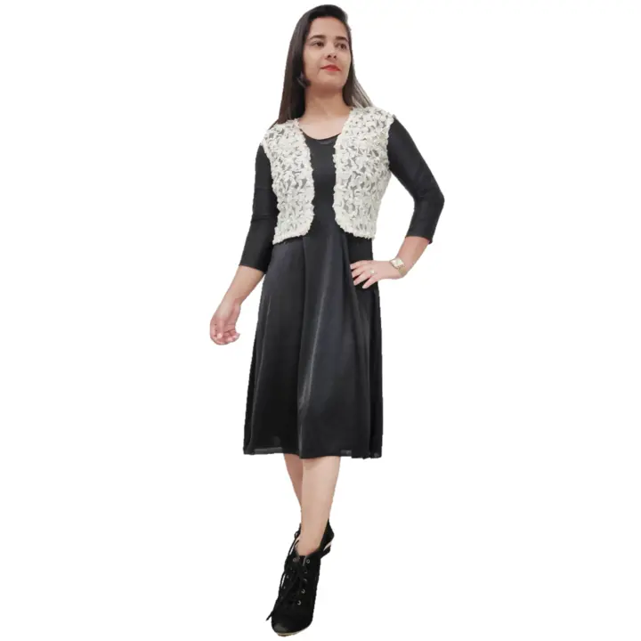 Ramkesh black dress with floral jacket uploaded by RAMKESH on 5/6/2024