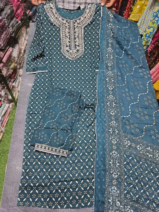Rayon fabric embroidery and zari work 38 to 46 sizes uploaded by Pari fashion on 4/25/2023