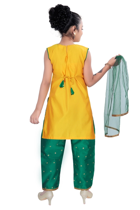 Yellow Embroidery Work Anarkali Style Haldi Wear Gown