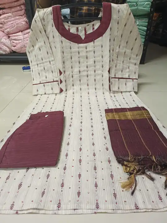 Khadi cotton kurta set  uploaded by Adiyogi creation on 4/25/2023