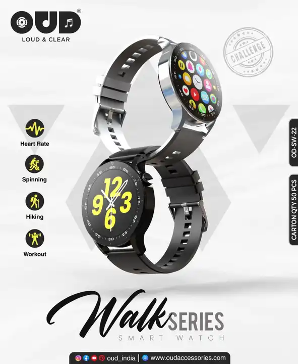 OUD smart watch with warranty  uploaded by B.S. ENTERPRISE ( BABUSINGH RAJPUROHIT) on 4/25/2023