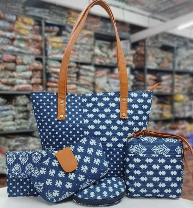 5 bags handblock bags combo uploaded by Print Factory Bagru on 4/25/2023