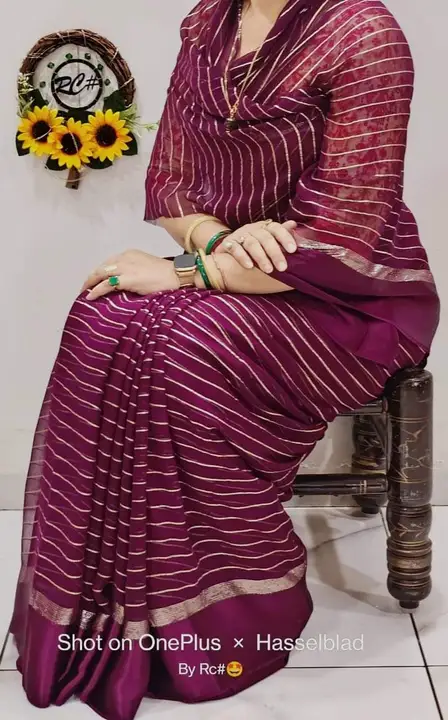💓presents very pretty saree

🥰🥰Original product🥰🥰

👉👉pure  jorhat fabric with beautiful golde uploaded by Gotapatti manufacturer on 4/26/2023