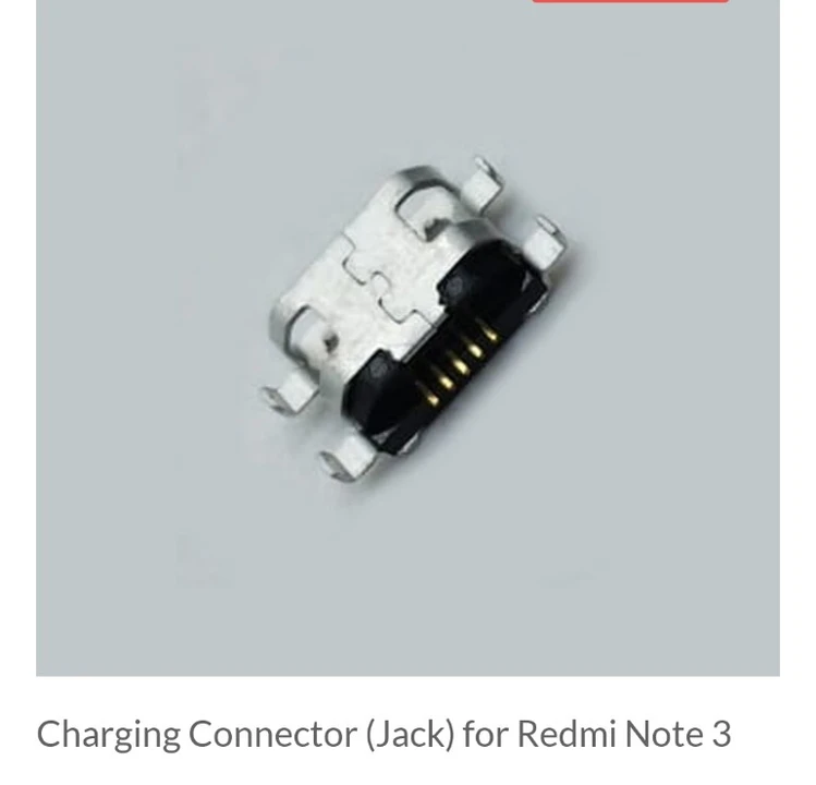 Charging Connector (Jack) for Redmi Note 3 uploaded by COMPLETE SOLUTIONS on 4/26/2023