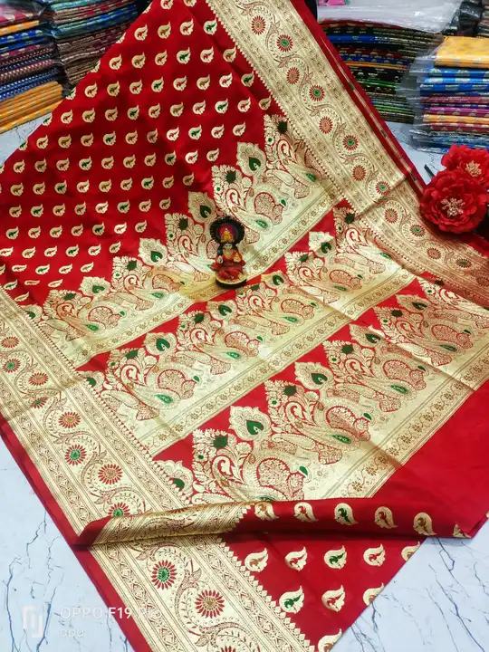 Banarasi Silk saree with bp uploaded by Sarkar International Enterprise on 5/18/2024