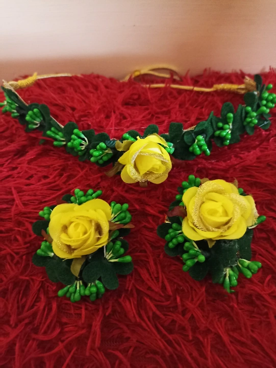Artificial flower jewelry uploaded by Bhavna cration on 4/26/2023