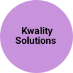 Business logo of Kwality solutions