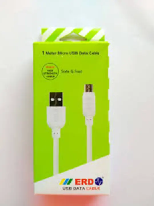ERD Micro USB Cable 1 m UC-20 USB CABLE | 2.4 Amp Fast Charging Extra Tough Unbreakable uploaded by Raghav Gadgets on 4/26/2023