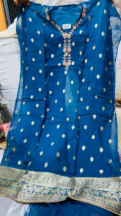 Pure muslin suit  uploaded by Billu cloth house on 4/26/2023