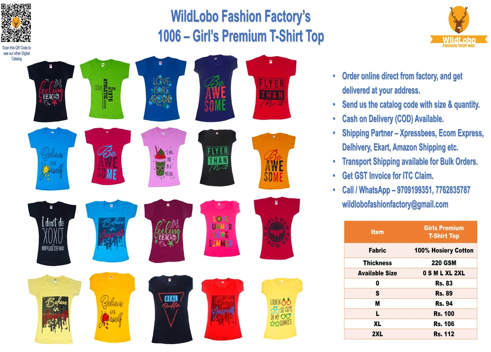 1006_GIRLS SUMMER SPECIAL TOP uploaded by WILDLOBO FASHION FACTORY on 4/26/2023