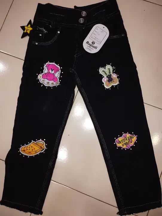 Girls denim jeans uploaded by GOODLUCK HOSIERY on 4/26/2023