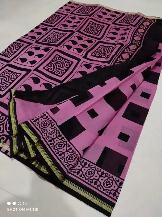 CHANDERI SILK handblock bagrupatta saree uploaded by WEAVER'S ORIGIN silk and Sarees on 4/26/2023
