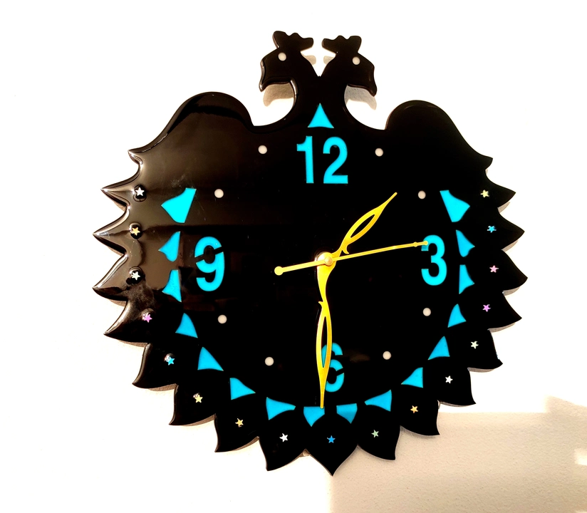 RC6434 Unic peacock 🦚 Resin Handmade wallclock  uploaded by business on 4/26/2023