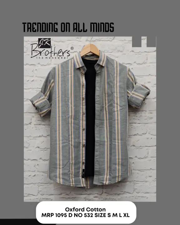 Men's Cotton Line Shirt  uploaded by Jk Brothers Shirt Manufacturer  on 4/26/2023