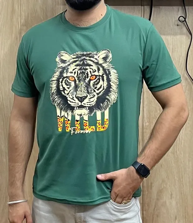 Tiger Printed Matty Lycra T-shirt uploaded by Ahuja Enterprises  on 4/26/2023