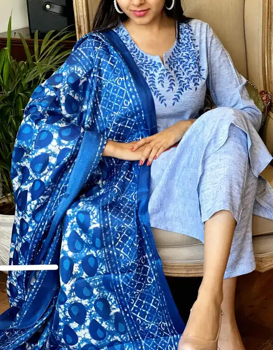 New launch

The classy blue south khaadi cotton fabric, embroidery  over on shirt yoke. Staright kha uploaded by Mahipal Singh on 4/26/2023