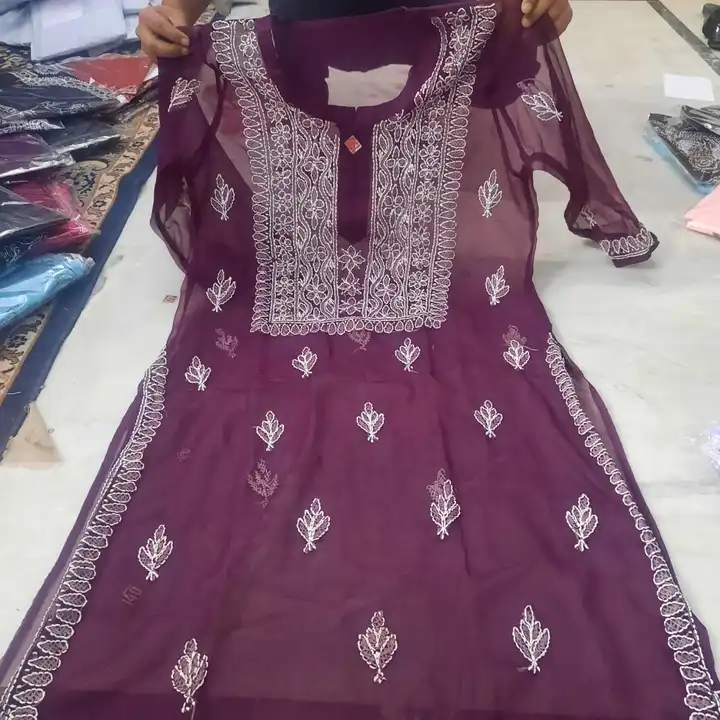 Chicken kurti with inner uploaded by Fashion Mantra on 4/26/2023