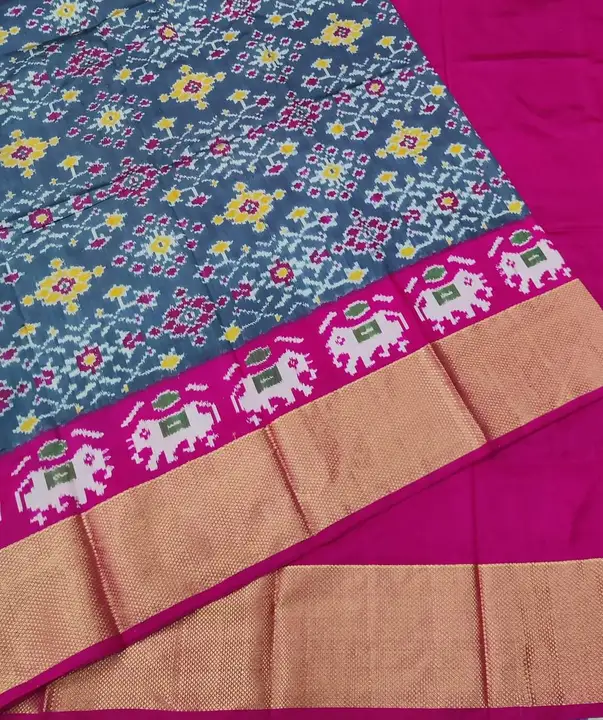 Pochampally Handloom Ikkat Pattu Free Size Lehenga Suitable 8 Year + Girls  uploaded by KS HANDLOOM on 4/26/2023