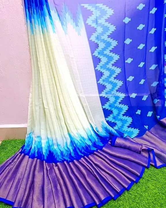 *|| VISHAKHA ||*

SAREE - SOFT FAUX MOSS CHIFFON
[ light weight fabric and zari weaving border and H uploaded by Divya Fashion on 4/26/2023