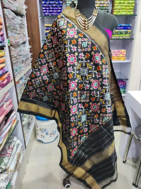 Pochampally Handloom Ikkat Pattu Dupatta  uploaded by KS HANDLOOM on 4/26/2023