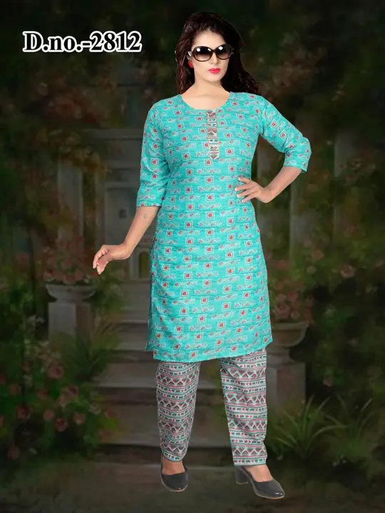 Kurti with pant only wholesale  uploaded by BHATTAD TEXTILE AGENCY  on 4/26/2023