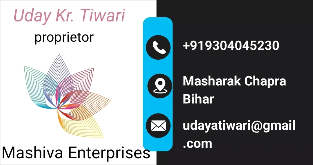 Visiting card store images of Mashiva enterprises 